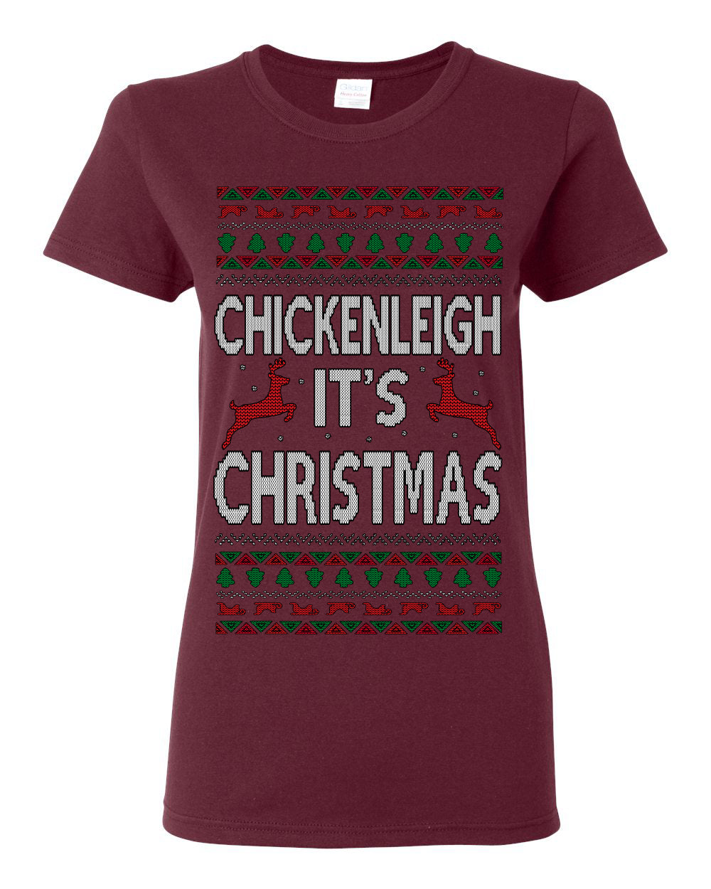 Chickenleigh It's Christmas Funny Viral Trending Meme Ugly Christmas Sweater Ugly Christmas Womens Graphic T-Shirt