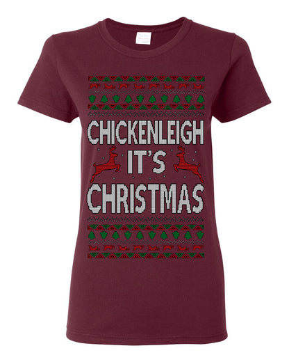 Chickenleigh It's Christmas Funny Viral Trending Meme Ugly Christmas Sweater Ugly Christmas Womens Graphic T-Shirt