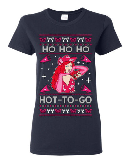 Ho Ho Ho Hot to Go, Viral Midwest Princess Song Dance Pop Star Concert Tour Merch, Ugly Christmas Sweater Ugly Christmas Womens Graphic T-Shirt