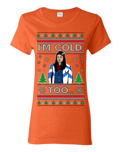 Damn Jackie I Can't Control the Weather, I'm Cold Too, Funny 70s Show Hyde Fez Kelso TV Shows Quotes, Couples Ugly Christmas Sweater Set Ugly Christmas Womens Graphic T-Shirt
