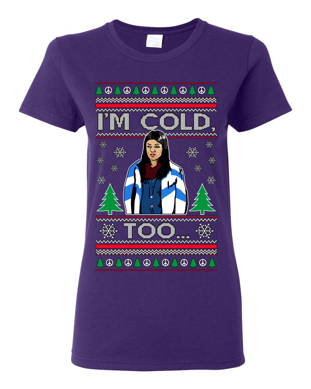 Damn Jackie I Can't Control the Weather, I'm Cold Too, Funny 70s Show Hyde Fez Kelso TV Shows Quotes, Couples Ugly Christmas Sweater Set Ugly Christmas Womens Graphic T-Shirt