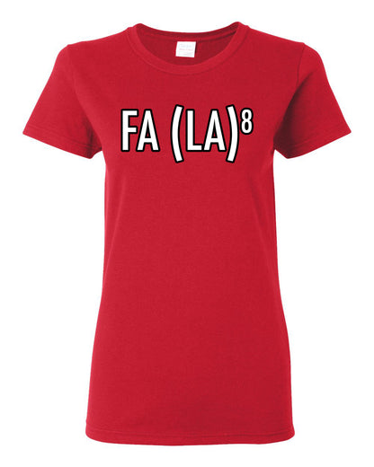 Fa La La La La Funny Scientific Notation Music Song Lyrics Deck the Halls, Science Humor Winter Holiday Ugly Christmas Womens Graphic T-Shirt