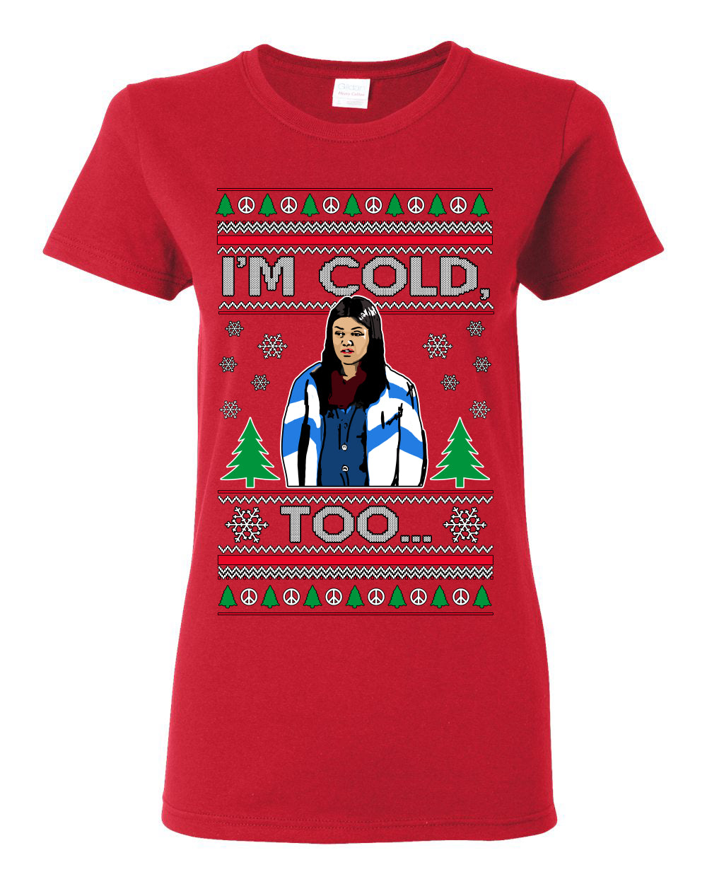 Damn Jackie I Can't Control the Weather, I'm Cold Too, Funny 70s Show Hyde Fez Kelso TV Shows Quotes, Couples Ugly Christmas Sweater Set Ugly Christmas Womens Graphic T-Shirt