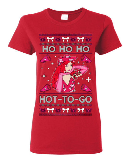 Ho Ho Ho Hot to Go, Viral Midwest Princess Song Dance Pop Star Concert Tour Merch, Ugly Christmas Sweater Ugly Christmas Womens Graphic T-Shirt
