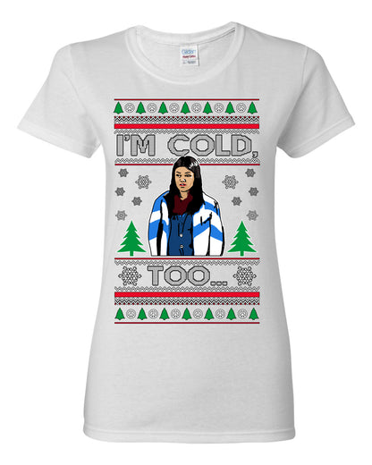 Damn Jackie I Can't Control the Weather, I'm Cold Too, Funny 70s Show Hyde Fez Kelso TV Shows Quotes, Couples Ugly Christmas Sweater Set Ugly Christmas Womens Graphic T-Shirt