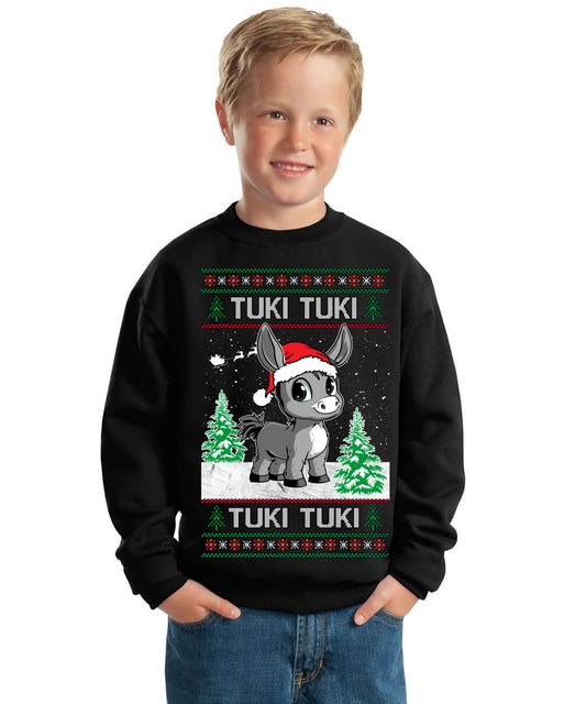Tuki Tuki Tuki Funny Spanish Music Lyrics, Espanol Ropa por Ninos Ninas Feo Sueter Navideno, Ugly Christmas Sweater Ugly Christmas Unisex Boys Girls Crewneck Graphic Sweatshirt