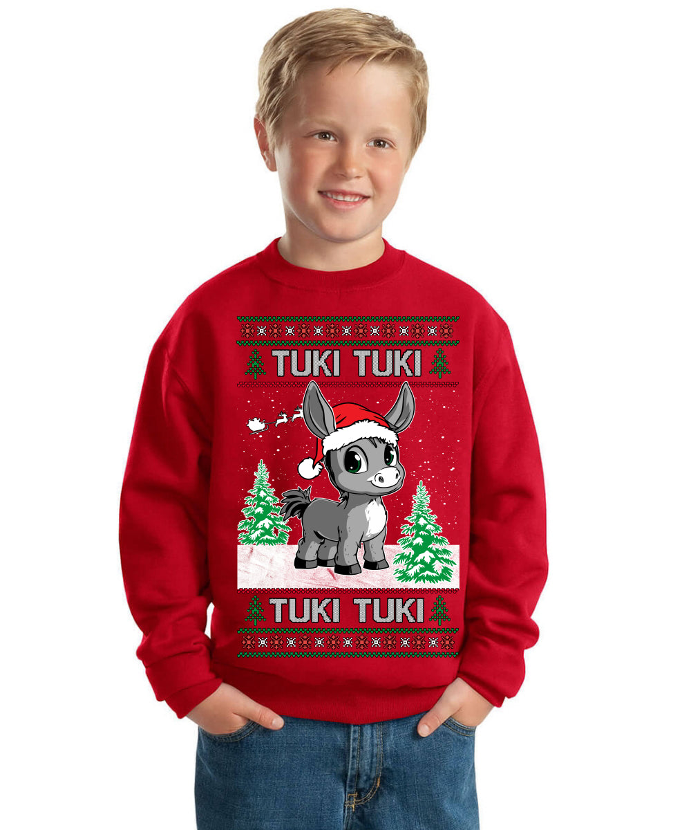 Tuki Tuki Tuki Funny Spanish Music Lyrics, Espanol Ropa por Ninos Ninas Feo Sueter Navideno, Ugly Christmas Sweater Ugly Christmas Unisex Boys Girls Crewneck Graphic Sweatshirt