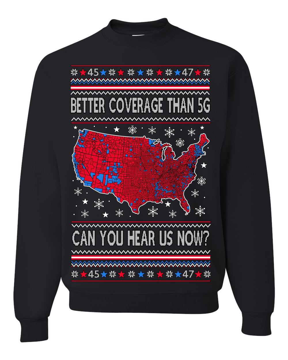 Better Coverage than 5G Red Wave Landslide 2024 Election, Trump Vance Can You Hear Us Now Ugly Christmas Sweater Ugly Christmas