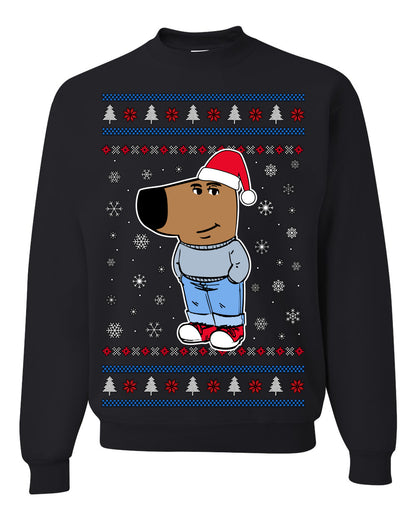 I'm Just a Chill Guy My New Character, Santa Dog Viral Meme Coin CHILLGUY Funny Internet Memes, Ugly Christmas Sweater Ugly Christmas Men's T-Shirt