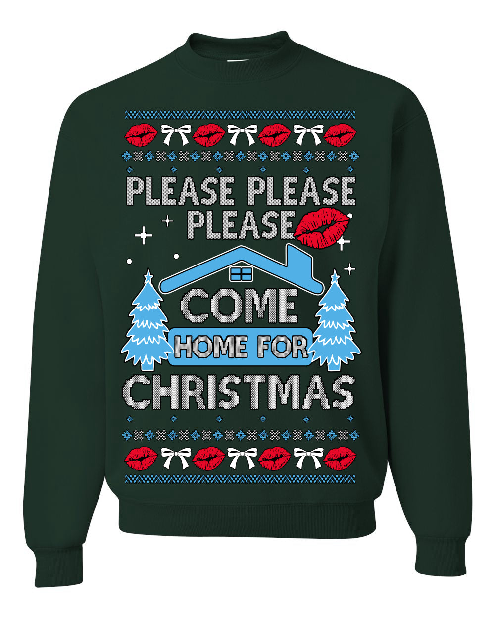 Please Please Please Come Home for Xmas, Sabrina Fan Viral Pop Song Concert Tour Merch, Ugly Christmas Sweater Ugly Christmas Unisex Crewneck Sweatshirt