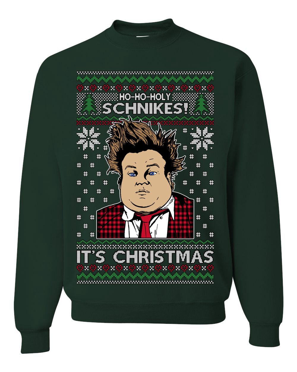 Ho Ho Holy Schnikes, Funny 90s Classic Comedy Farley Tommy Boy Movie Callahan Auto Parts, Ugly Christmas Sweater Ugly Christmas Unisex Crewneck Sweatshirt