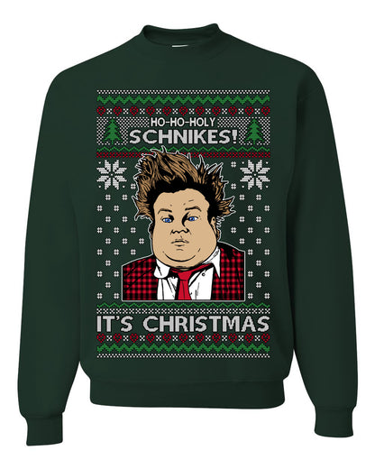 Ho Ho Holy Schnikes, Funny 90s Classic Comedy Farley Tommy Boy Movie Callahan Auto Parts, Ugly Christmas Sweater Ugly Christmas Unisex Crewneck Sweatshirt