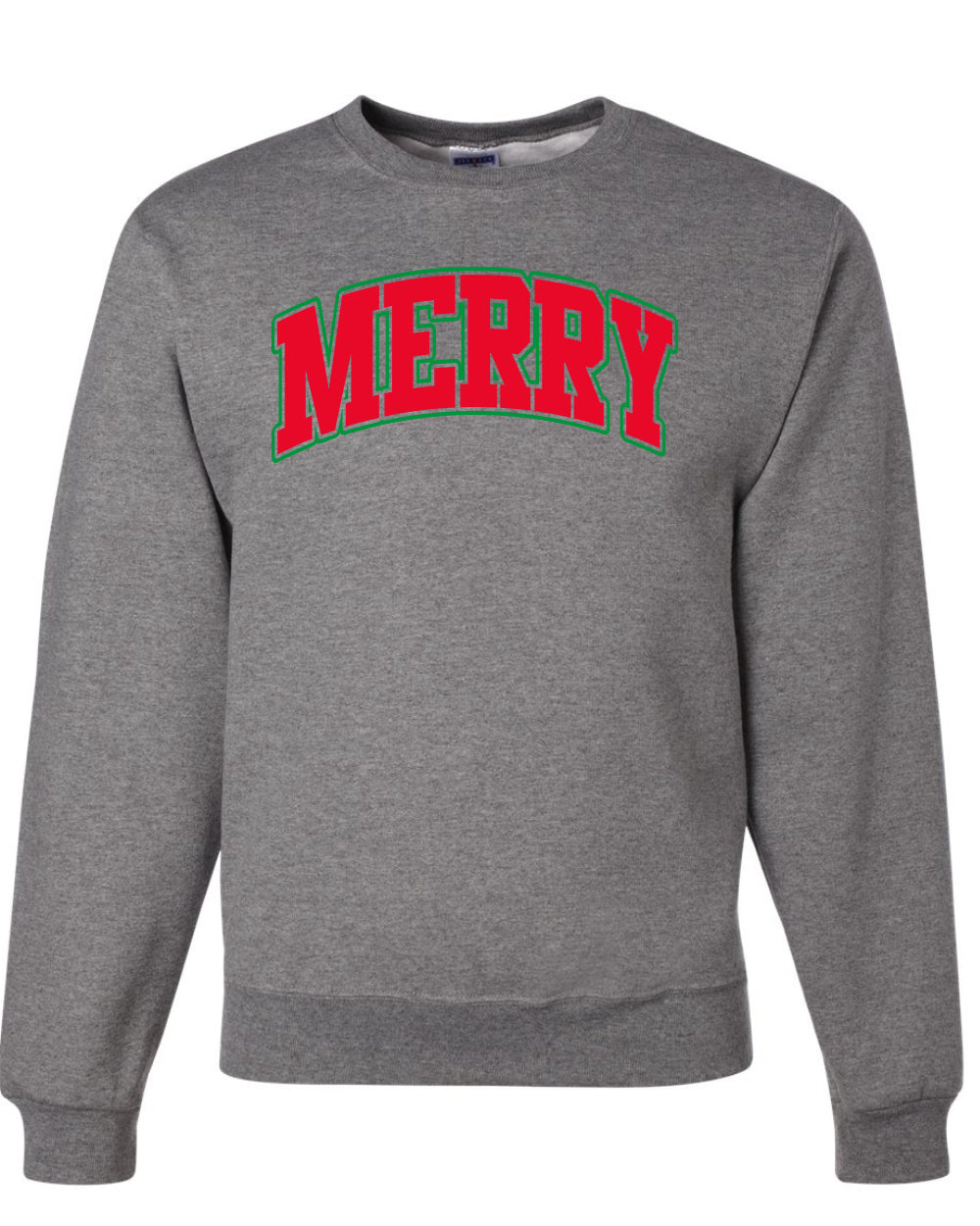 Merry | Cute Winter Holiday College Style Ugly Christmas Unisex Crewneck Sweatshirt
