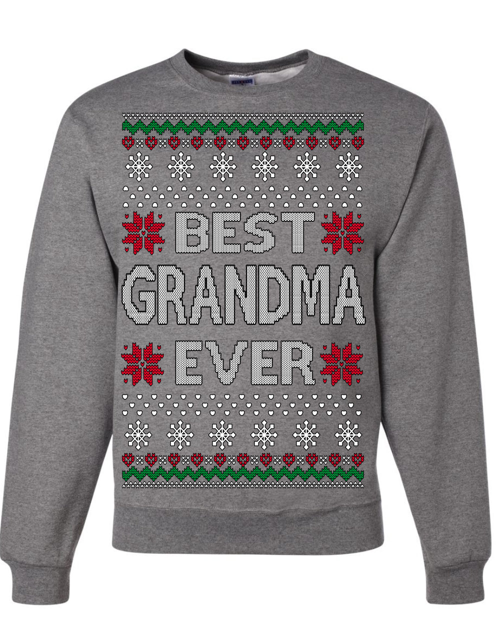 Best Grandma Ever Classic Xmas Winter Holidays Ugly Christmas Sweater Ugly Christmas Unisex Crewneck Sweatshirt