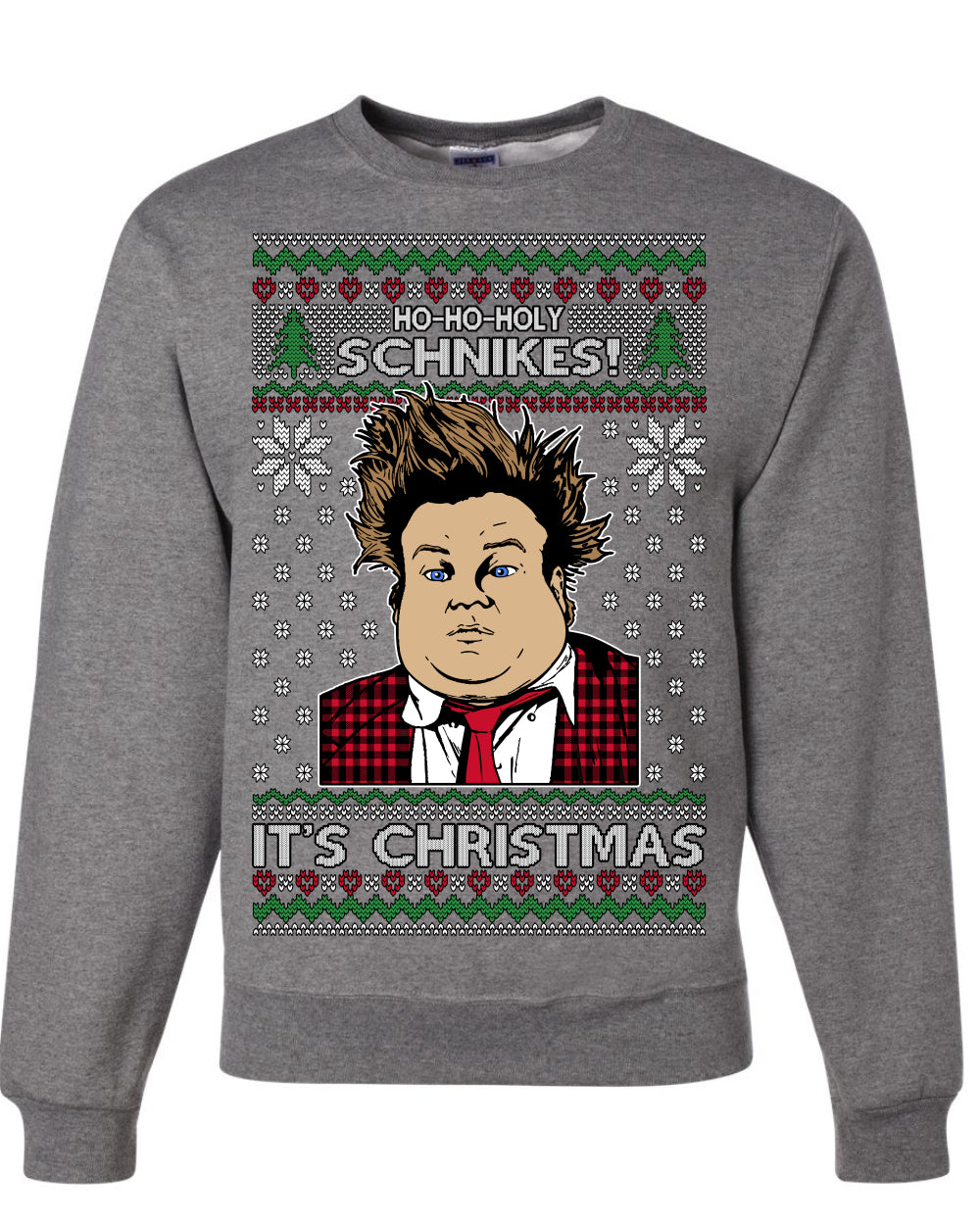 Ho Ho Holy Schnikes, Funny 90s Classic Comedy Farley Tommy Boy Movie Callahan Auto Parts, Ugly Christmas Sweater Ugly Christmas Unisex Crewneck Sweatshirt