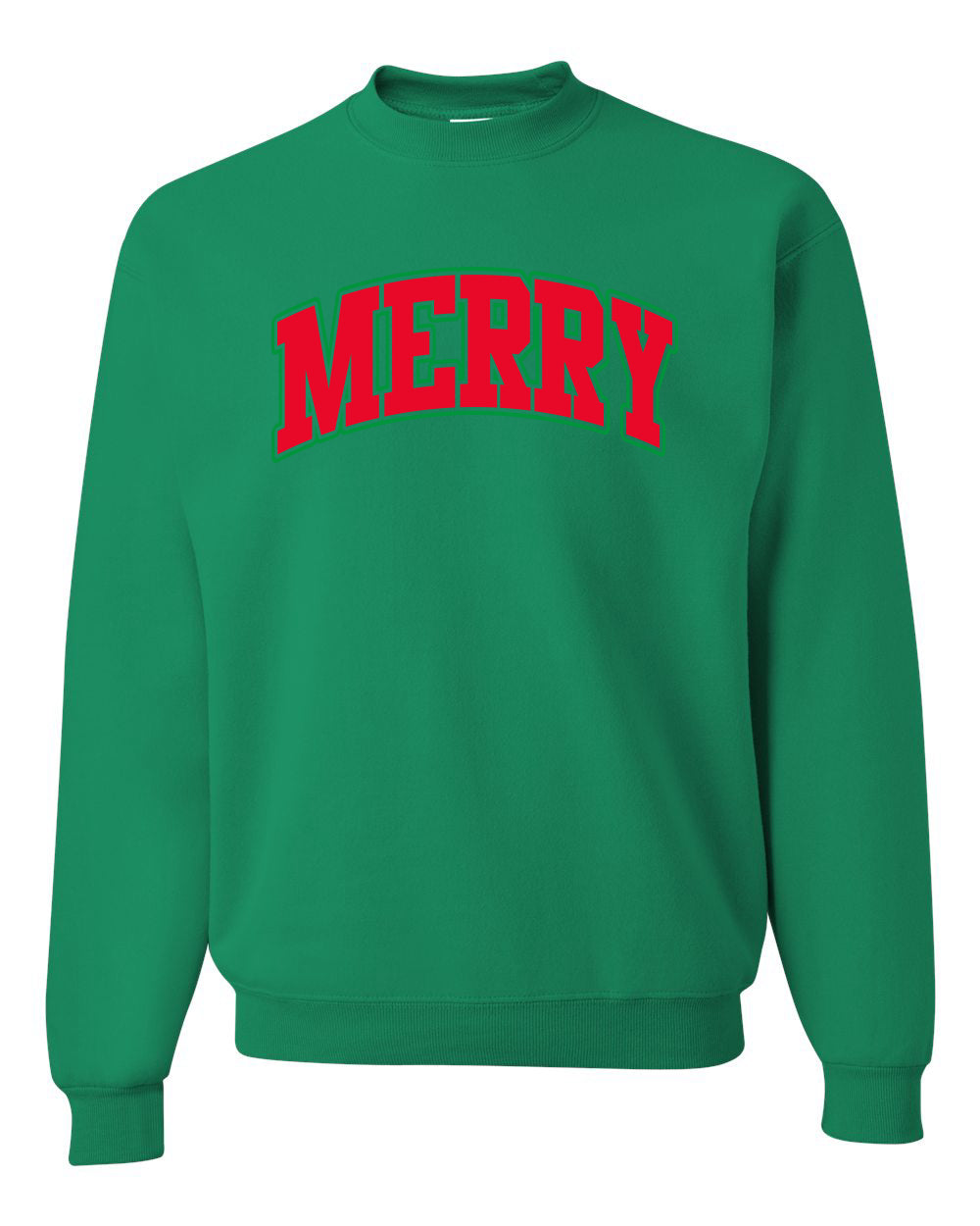 Merry | Cute Winter Holiday College Style Ugly Christmas Unisex Crewneck Sweatshirt