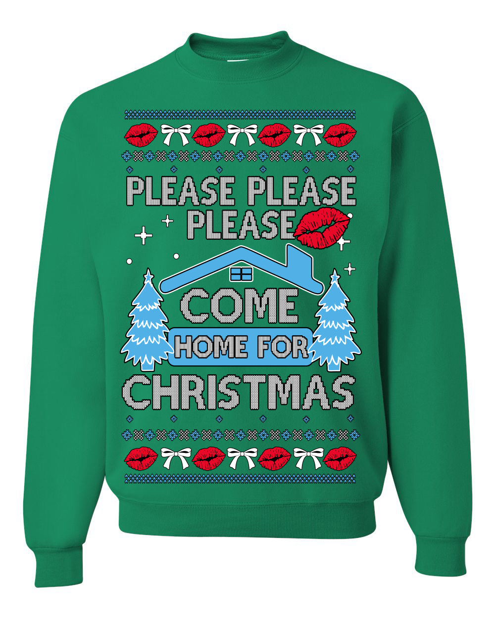 Please Please Please Come Home for Xmas, Sabrina Fan Viral Pop Song Concert Tour Merch, Ugly Christmas Sweater Ugly Christmas Unisex Crewneck Sweatshirt