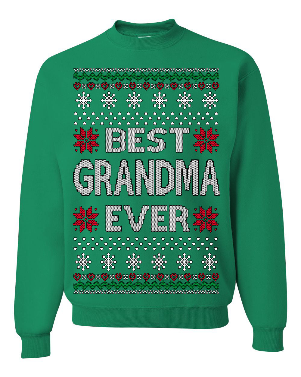 Best Grandma Ever Classic Xmas Winter Holidays Ugly Christmas Sweater Ugly Christmas Unisex Crewneck Sweatshirt