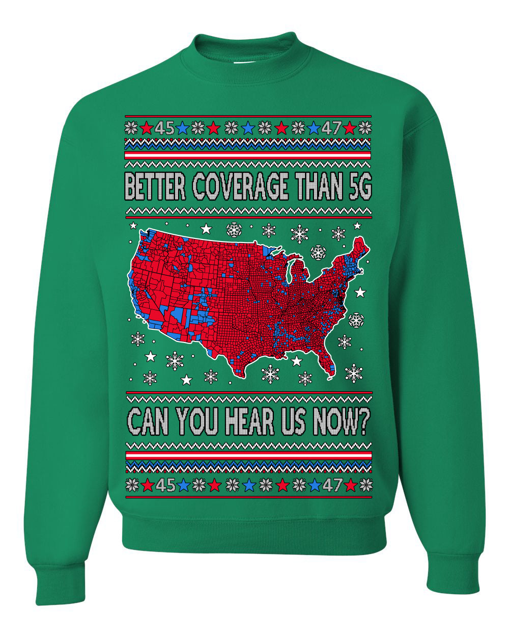 Better Coverage than 5G Red Wave Landslide 2024 Election, Trump Vance Can You Hear Us Now Ugly Christmas Sweater Ugly Christmas