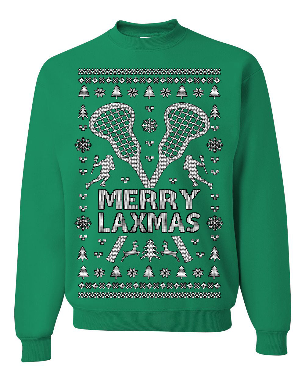 Merry Laxmas Funny Lacrosse Sports LAX, Teen Sport Player Boys Girls Adult Pun Ugly Christmas Sweater Ugly Christmas Men's T-Shirt