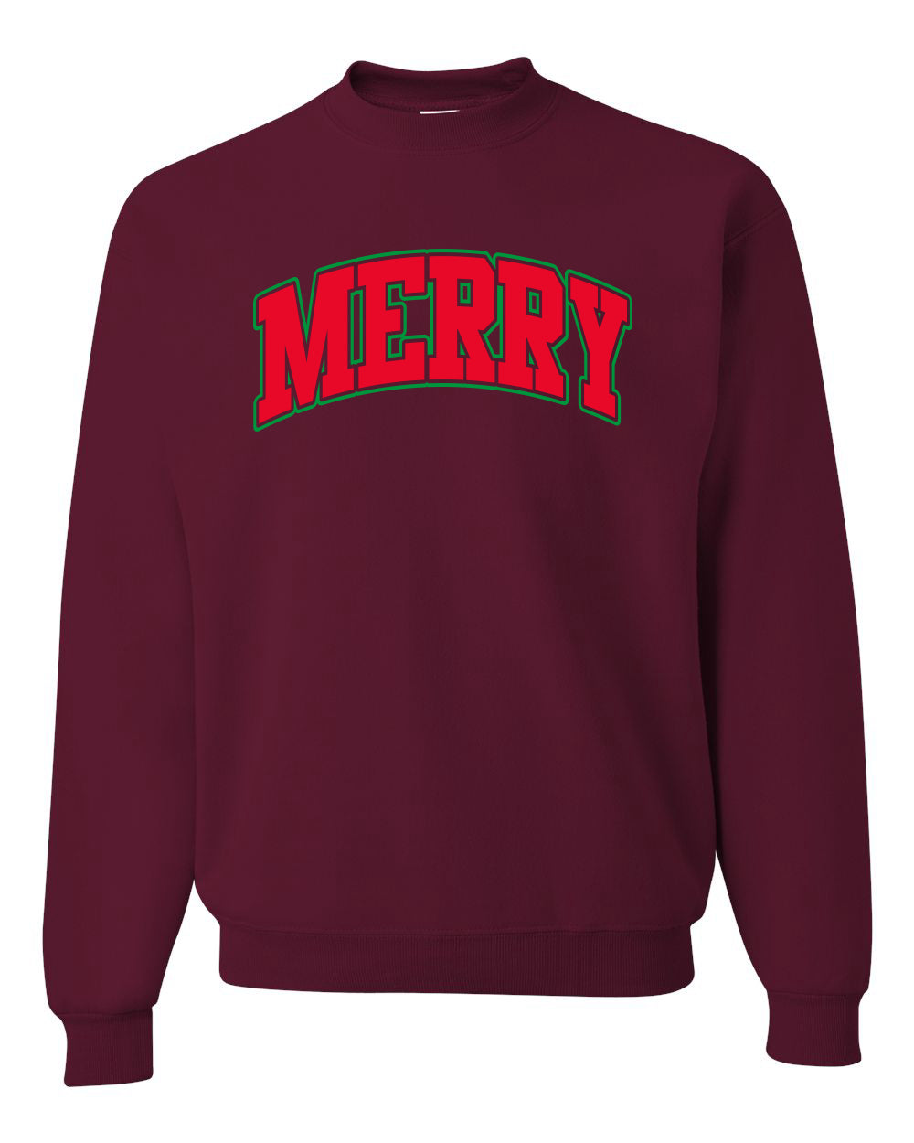 Merry | Cute Winter Holiday College Style Ugly Christmas Unisex Crewneck Sweatshirt