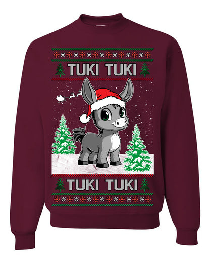 Tuki Tuki Tuki Funny Spanish Music Lyrics, Espanol Ropa Feo Sueter Navideno, Ugly Christmas Sweater Ugly Christmas Unisex Crewneck Sweatshirt