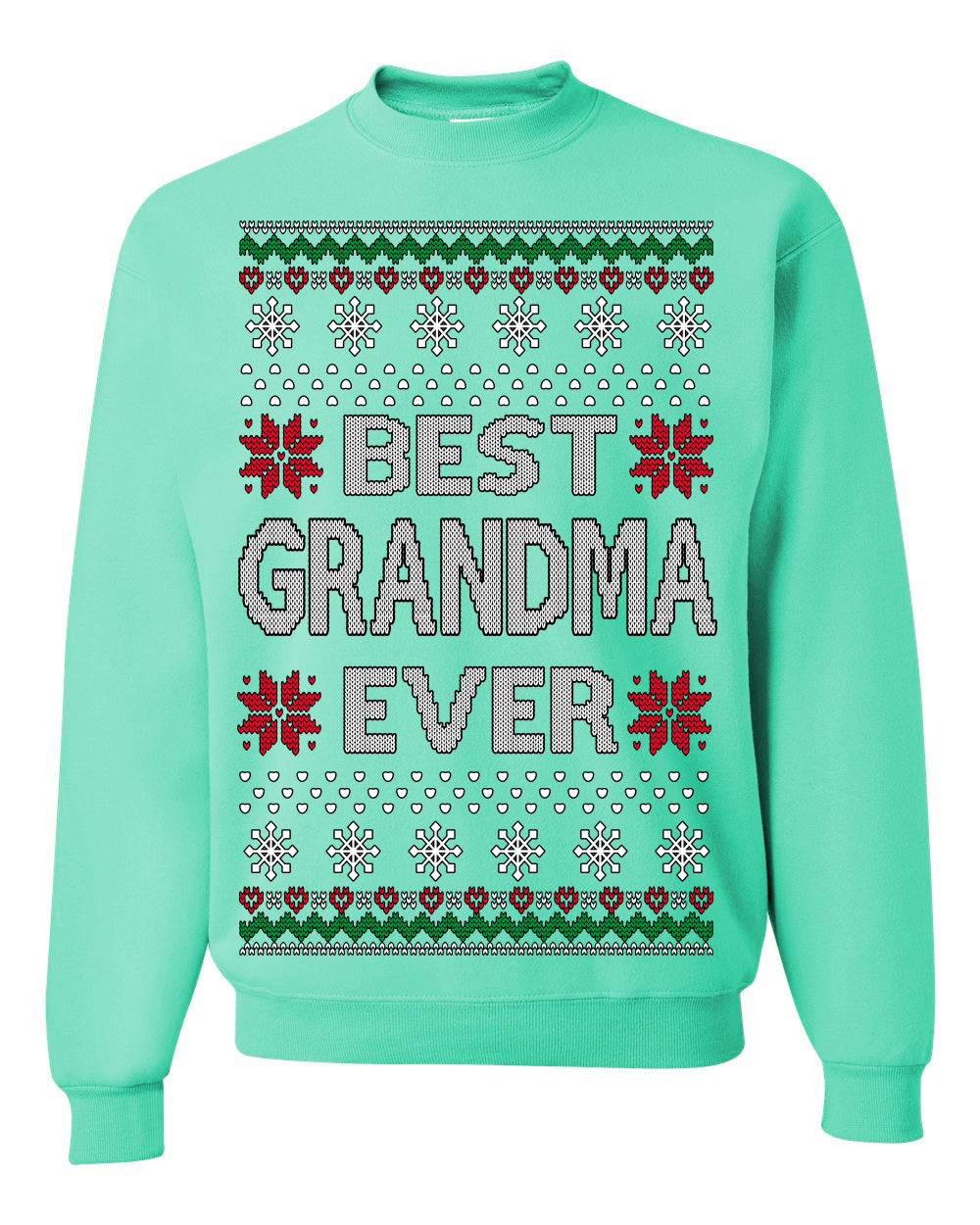 Best Grandma Ever Classic Xmas Winter Holidays Ugly Christmas Sweater Ugly Christmas Unisex Crewneck Sweatshirt