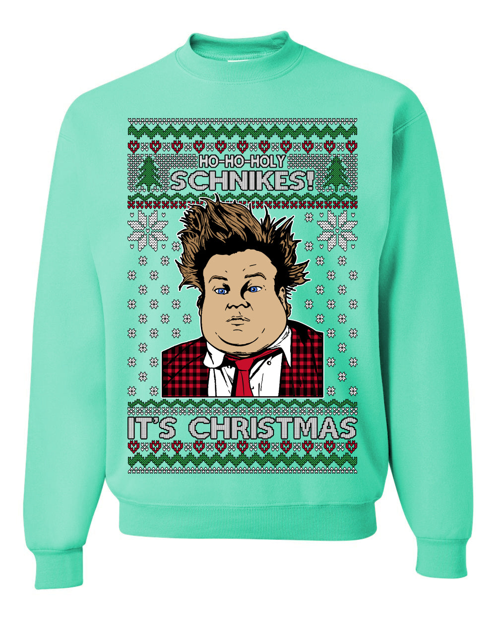 Ho Ho Holy Schnikes, Funny 90s Classic Comedy Farley Tommy Boy Movie Callahan Auto Parts, Ugly Christmas Sweater Ugly Christmas Unisex Crewneck Sweatshirt