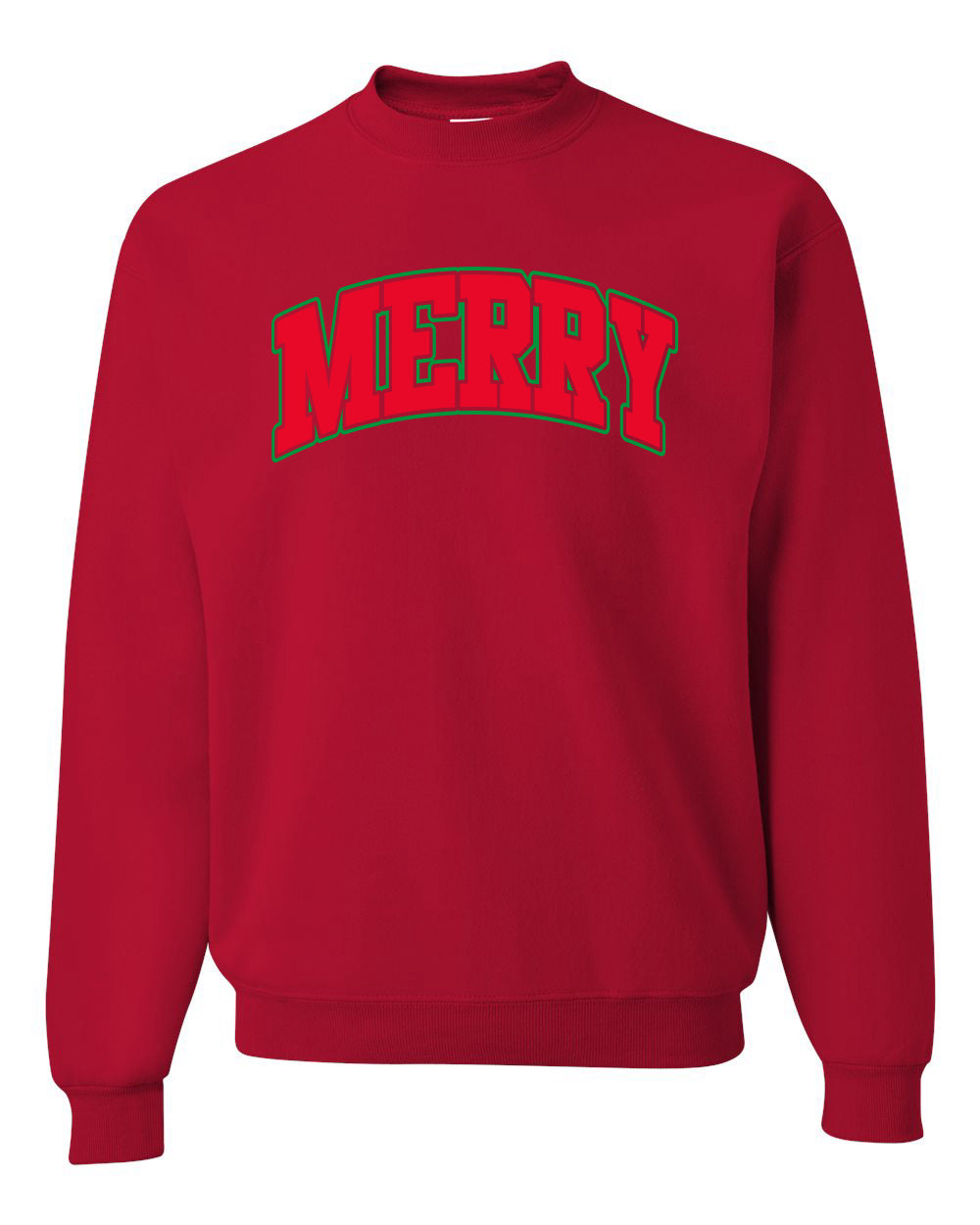 Merry | Cute Winter Holiday College Style Ugly Christmas Unisex Crewneck Sweatshirt