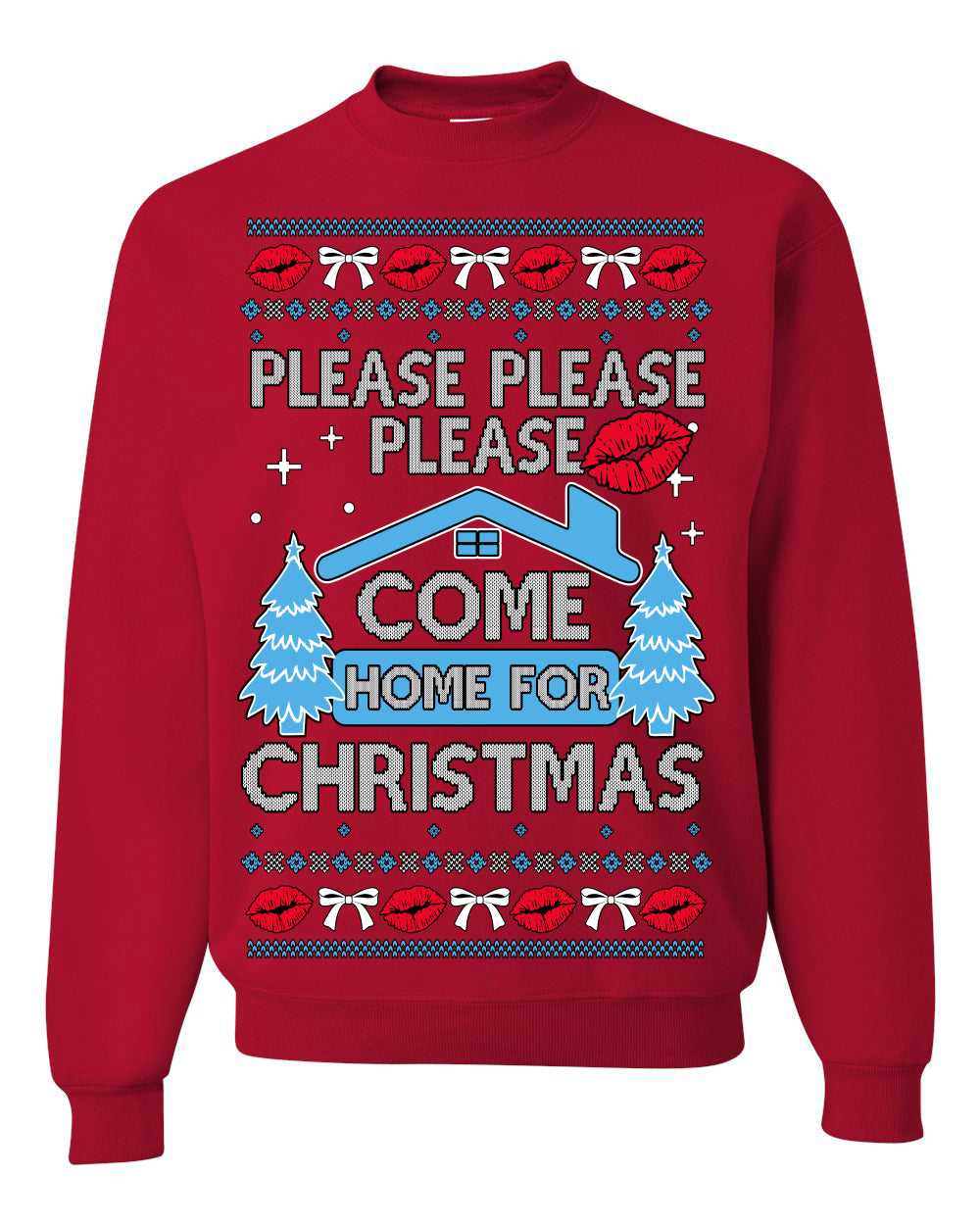Please Please Please Come Home for Xmas, Sabrina Fan Viral Pop Song Concert Tour Merch, Ugly Christmas Sweater Ugly Christmas Unisex Crewneck Sweatshirt