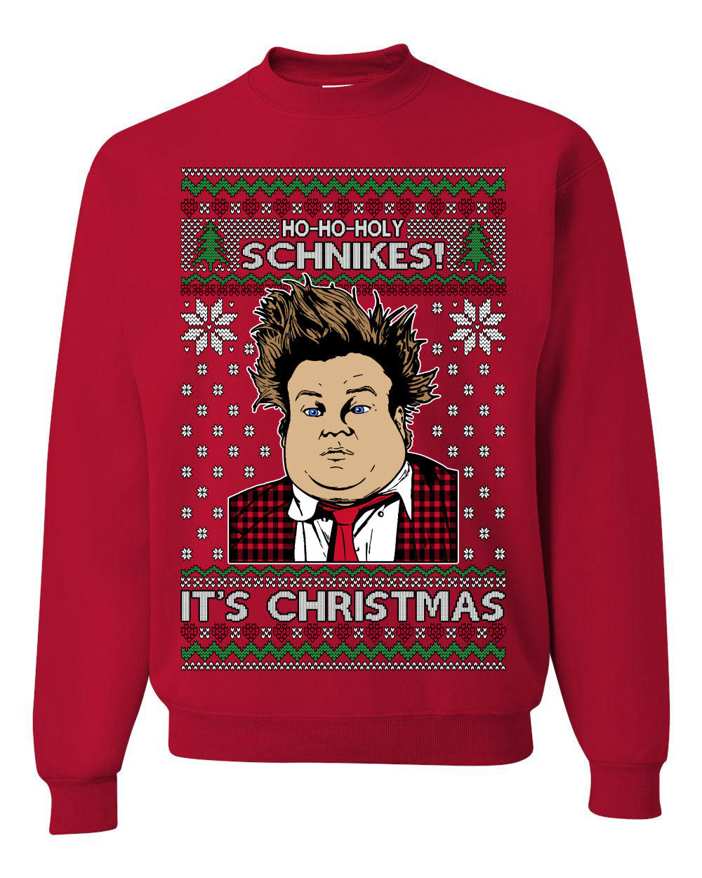 Ho Ho Holy Schnikes, Funny 90s Classic Comedy Farley Tommy Boy Movie Callahan Auto Parts, Ugly Christmas Sweater Ugly Christmas Unisex Crewneck Sweatshirt