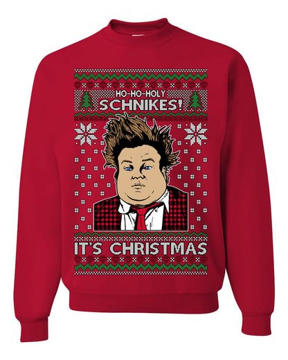 Ho Ho Holy Schnikes, Funny 90s Classic Comedy Farley Tommy Boy Movie Callahan Auto Parts, Ugly Christmas Sweater Ugly Christmas Unisex Crewneck Sweatshirt