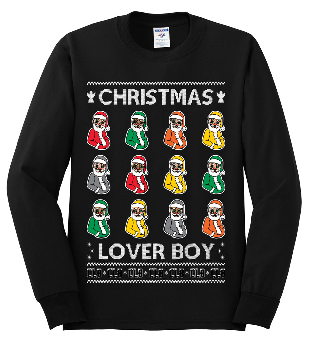 Christmas Lover Boy Album Cover, Christmas Gifts, Funny Xmas Gift Idea, Ugly Christmas Sweater Mens Long Sleeve Shirt