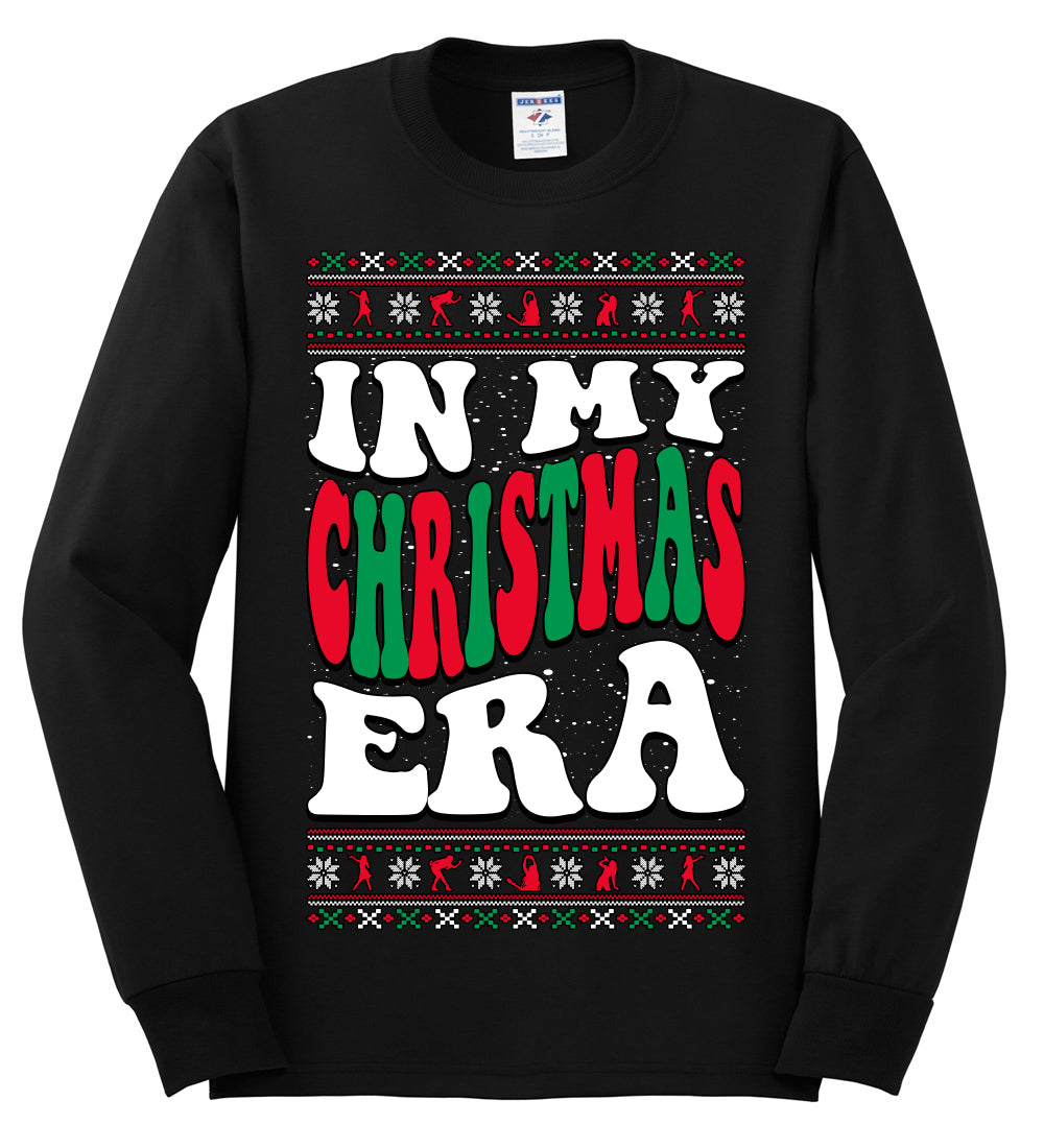 IN MY CHRISTMAS ERA , Merry Christmas Tee, Ugly Christmas,  Sweater Mens Long Sleeve Shirt