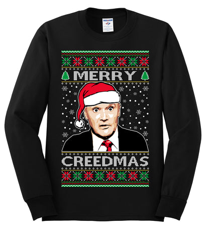 Merry Creedmas , Merry Christmas Tee, Ugly Christmas,  Sweater Mens Long Sleeve Shirt