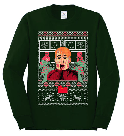 Kevin Merry Xmas Movie Fan, Christmas Gifts, Funny Xmas Gift Idea, Ugly Christmas Sweater Mens Long Sleeve Shirt
