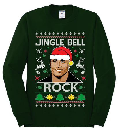 Jingle Bell Rock, Christmas Gifts, Funny Xmas Gift Idea, Ugly Christmas Sweater Mens Long Sleeve Shirt