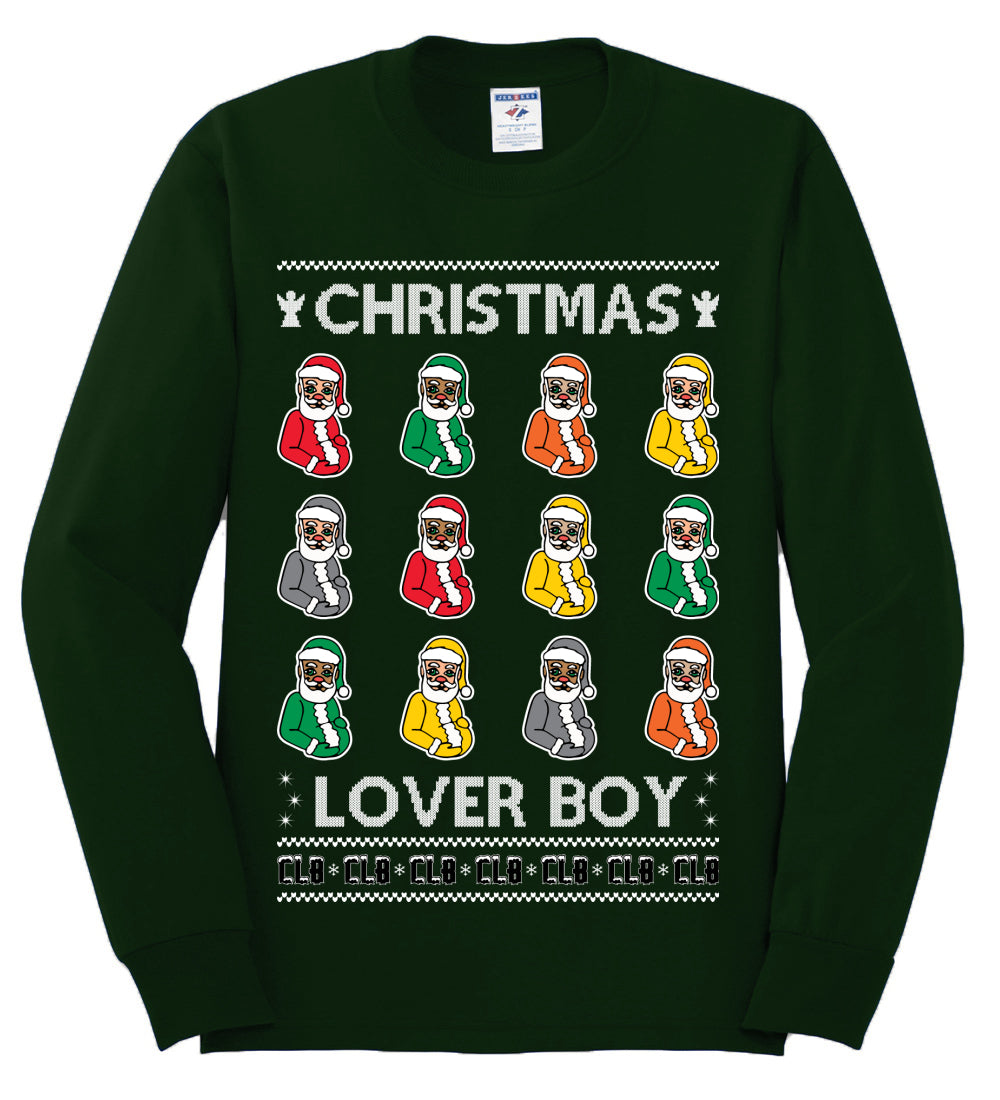 Christmas Lover Boy Album Cover, Christmas Gifts, Funny Xmas Gift Idea, Ugly Christmas Sweater Mens Long Sleeve Shirt