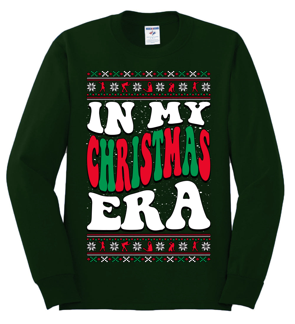IN MY CHRISTMAS ERA , Merry Christmas Tee, Ugly Christmas,  Sweater Mens Long Sleeve Shirt