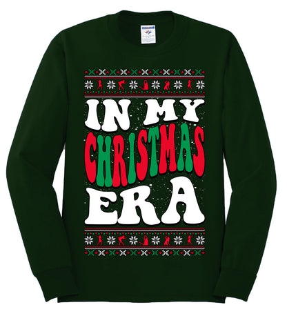 IN MY CHRISTMAS ERA , Merry Christmas Tee, Ugly Christmas,  Sweater Mens Long Sleeve Shirt