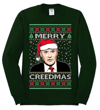 Merry Creedmas , Merry Christmas Tee, Ugly Christmas,  Sweater Mens Long Sleeve Shirt