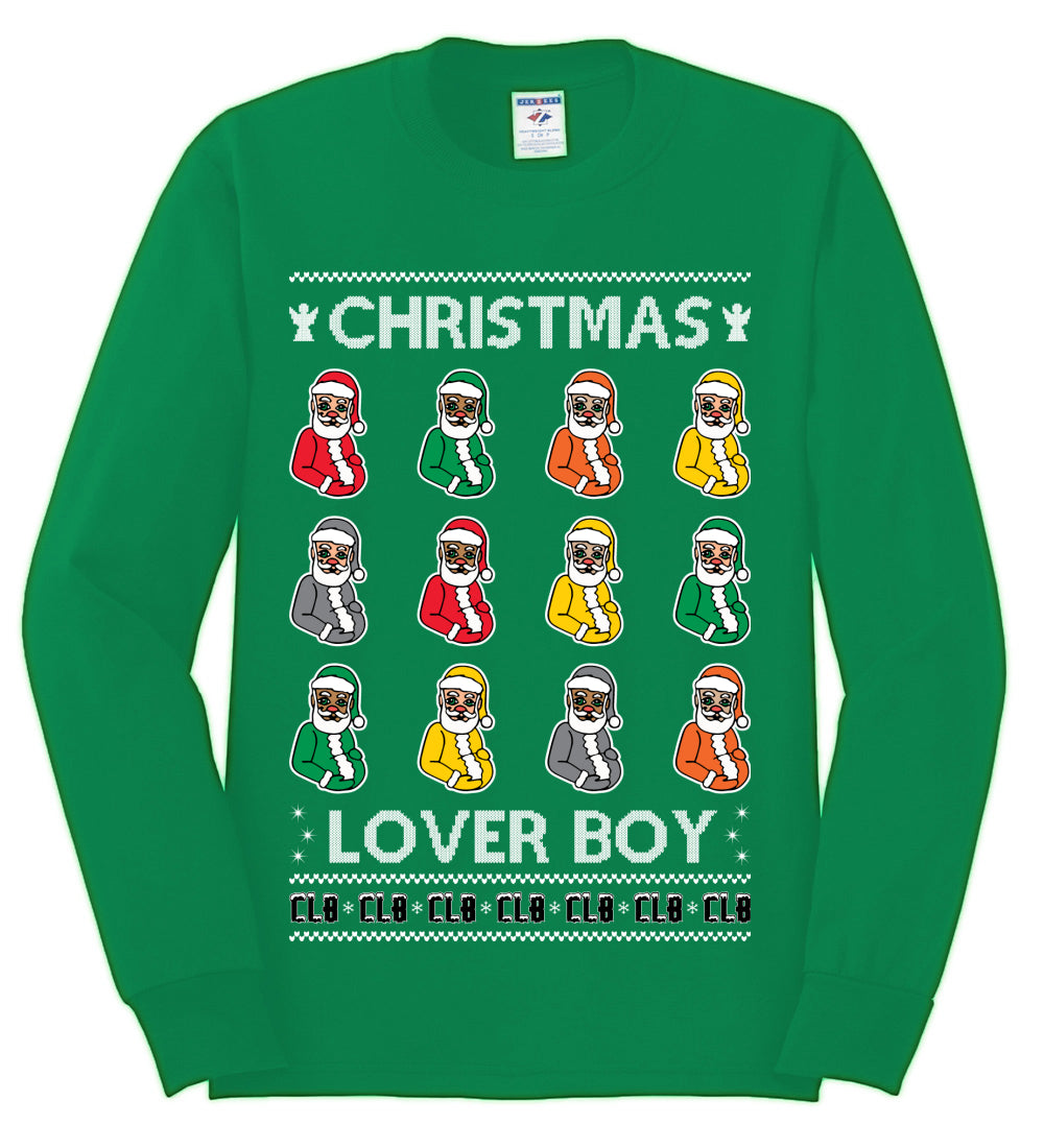 Christmas Lover Boy Album Cover, Christmas Gifts, Funny Xmas Gift Idea, Ugly Christmas Sweater Mens Long Sleeve Shirt