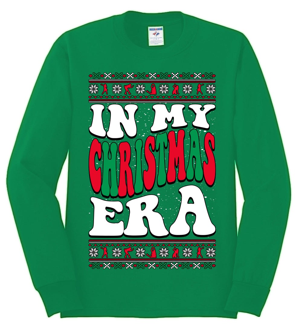 IN MY CHRISTMAS ERA , Merry Christmas Tee, Ugly Christmas,  Sweater Mens Long Sleeve Shirt
