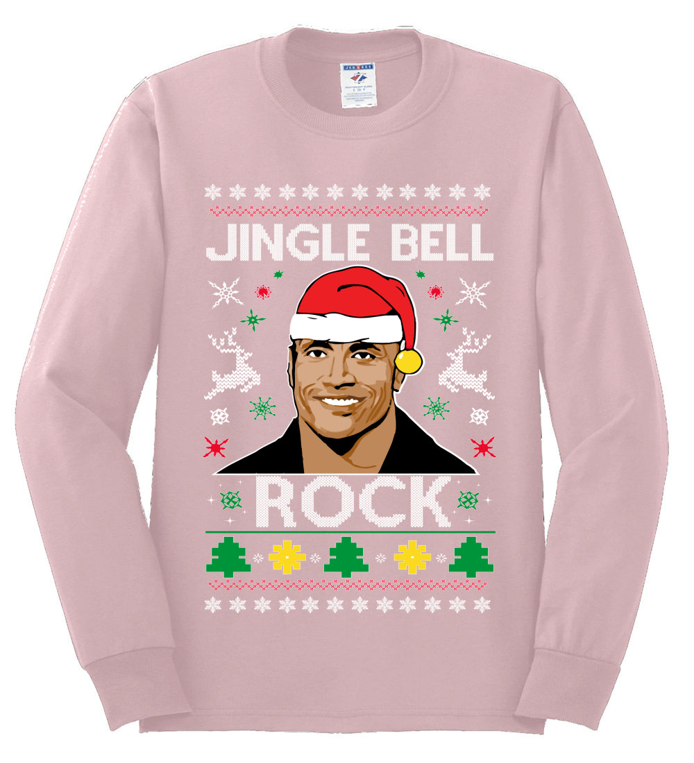Jingle Bell Rock, Christmas Gifts, Funny Xmas Gift Idea, Ugly Christmas Sweater Mens Long Sleeve Shirt