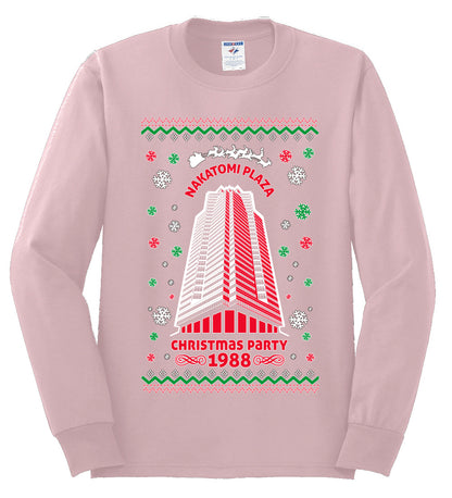 Ugly Unisex Crewneck Christmas Sweater 1988 Nakatomi Plaza Christmas Party  Ugly Christmas Sweater Mens Long Sleeve Shirt