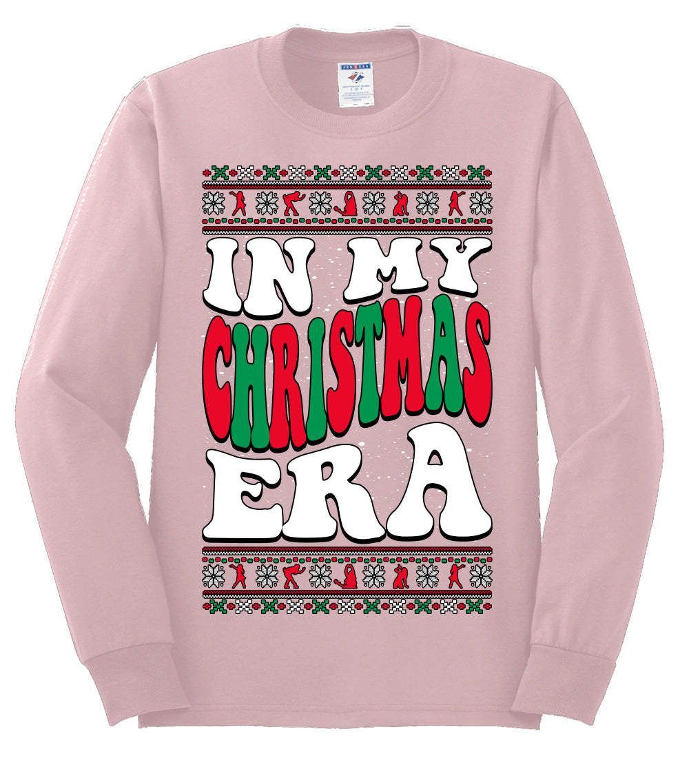 IN MY CHRISTMAS ERA , Merry Christmas Tee, Ugly Christmas,  Sweater Mens Long Sleeve Shirt