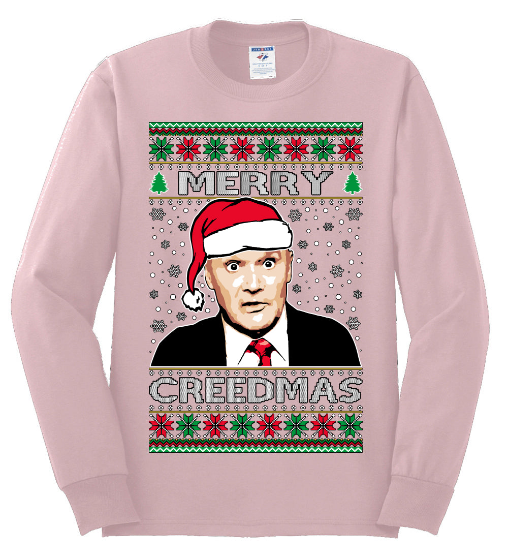 Merry Creedmas , Merry Christmas Tee, Ugly Christmas,  Sweater Mens Long Sleeve Shirt