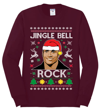 Jingle Bell Rock, Christmas Gifts, Funny Xmas Gift Idea, Ugly Christmas Sweater Mens Long Sleeve Shirt