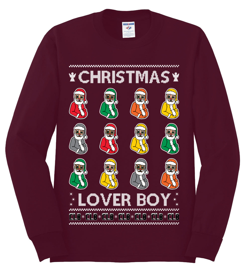 Christmas Lover Boy Album Cover, Christmas Gifts, Funny Xmas Gift Idea, Ugly Christmas Sweater Mens Long Sleeve Shirt