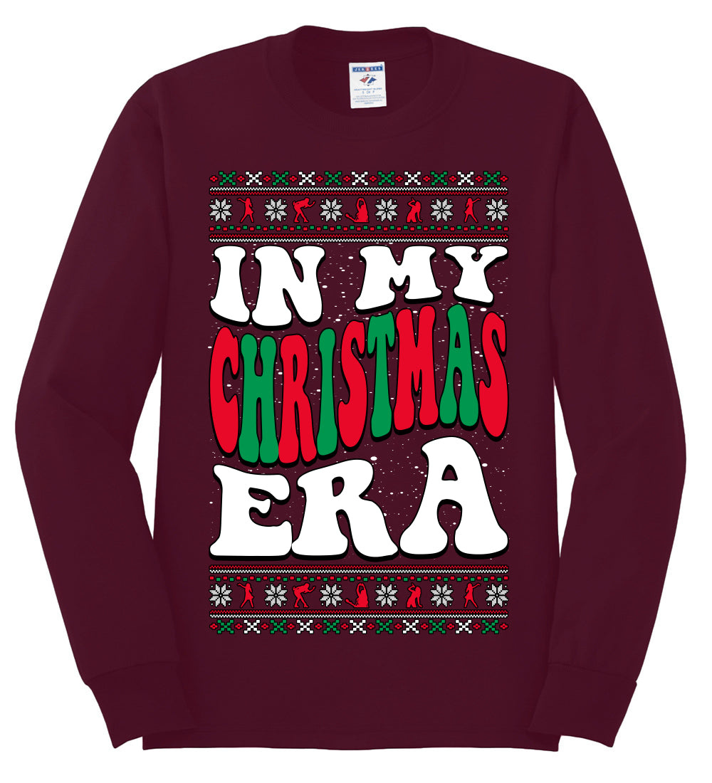 IN MY CHRISTMAS ERA , Merry Christmas Tee, Ugly Christmas,  Sweater Mens Long Sleeve Shirt